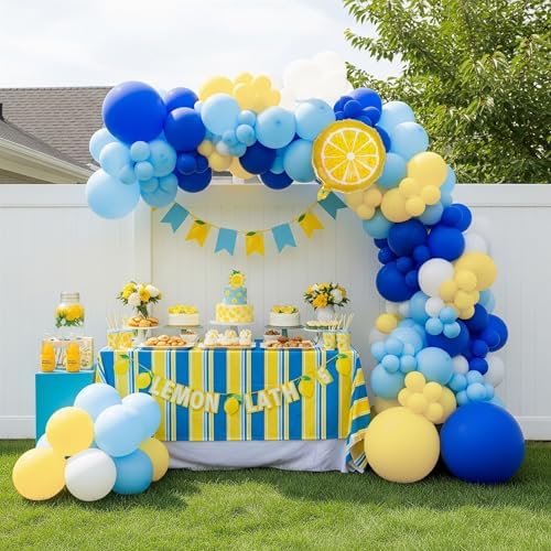 Lemon Foil Balloon Garland Arch Kit 136 Pcs