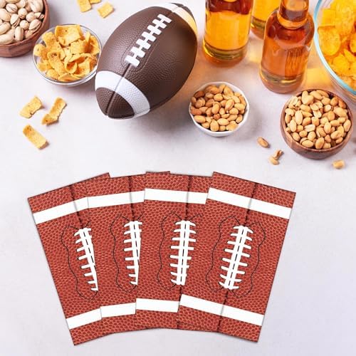 100 Piece Football Shape Disposable Napkins for Parties