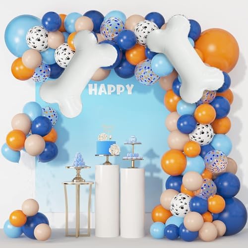 117 Pcs Blue Birthday Balloons Decorations Kit