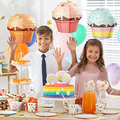 Riakrum 6pcs 12 Inch Candyland Paper Lanterns