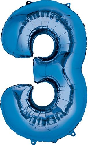 Anagram 3rd Birthday Balloons with Number 3 and Characters