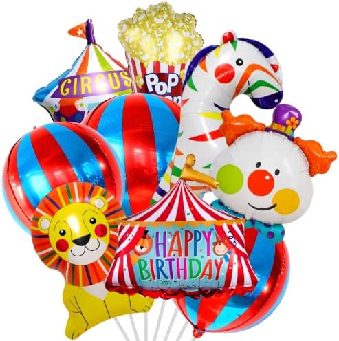 BOGAZNET 9PCS Carnival Foil Balloons Party Decorations
