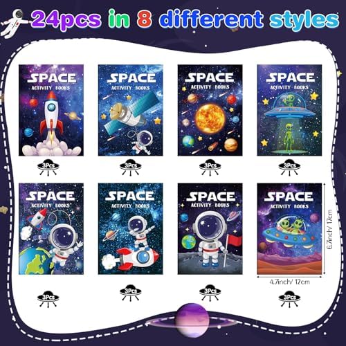 Kosiz 24 Pcs Outer Space Activity Book Kids
