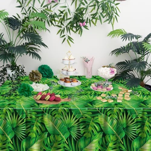 4 Pcs Hawaiian Luau Tablecloths 86 x 51 Inch