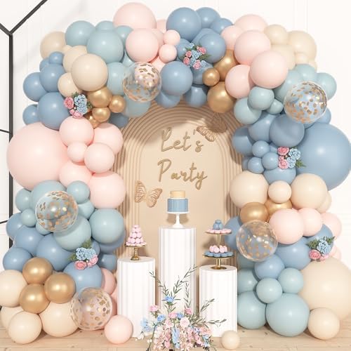 Ouddy Life 157 Pcs Gender Reveal Balloons Arch Kit