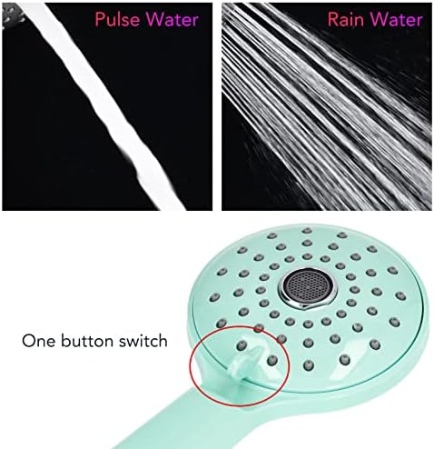 High Pressure Shower Head with 2 Spray Modes Green
