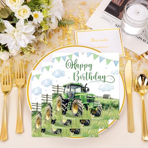 Tractor Themed Birthday Napkins 50PCS Farm Party Decorations
