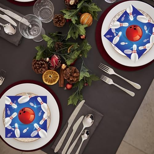 Bowling Themed Paper Napkins - 40PCS for Parties