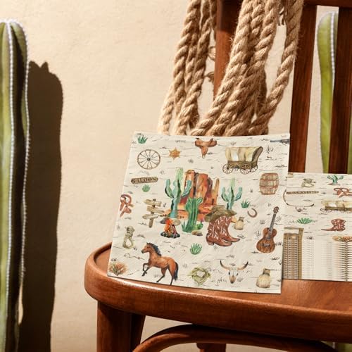 40 Pcs Western Cowboy Paper Napkins for Birthday Parties