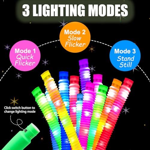 UrChoice Glow Sticks Party Favors 12 PCS Light Up Pop Tubes