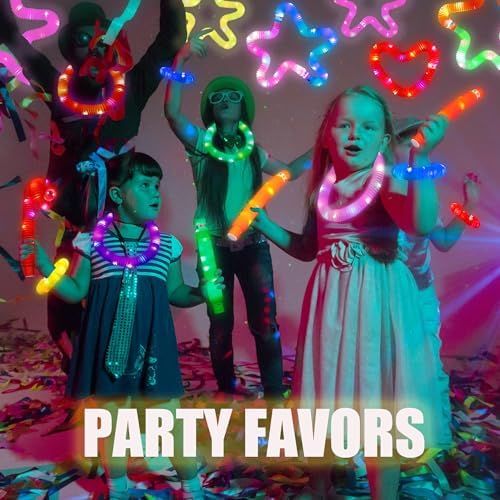 UrChoice Glow Sticks Party Favors 12 PCS Light Up Pop Tubes