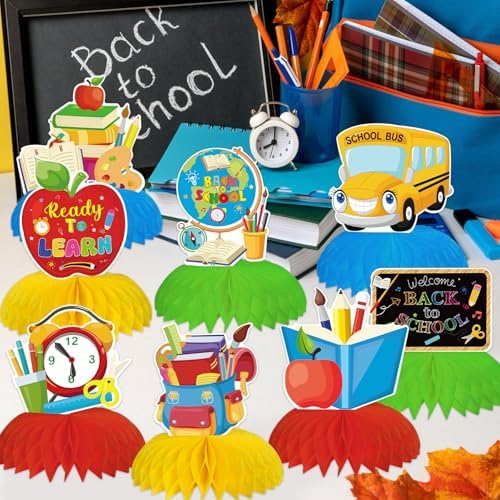9Pcs Back to School Honeycomb Centerpieces