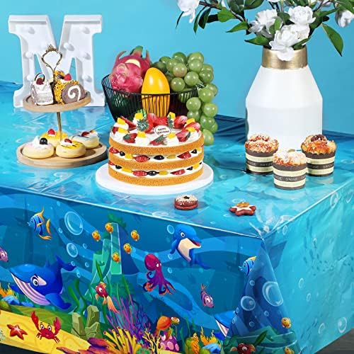 Tiamon Ocean Animals Table Covers 3 Pack 54x108 Inch