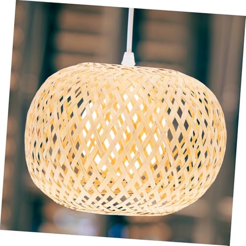 Rustic Wicker Chandelier Lampshade Decor White Basket E27