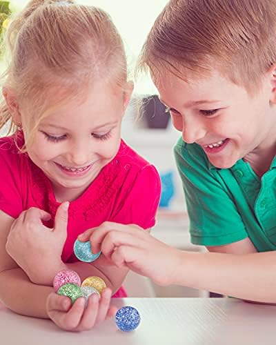 Pllieay 24pcs Glitter Bouncy Balls for Kids