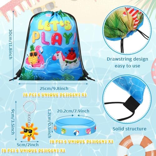 Realspring 91 Pcs Beach Pool Party Favors Set