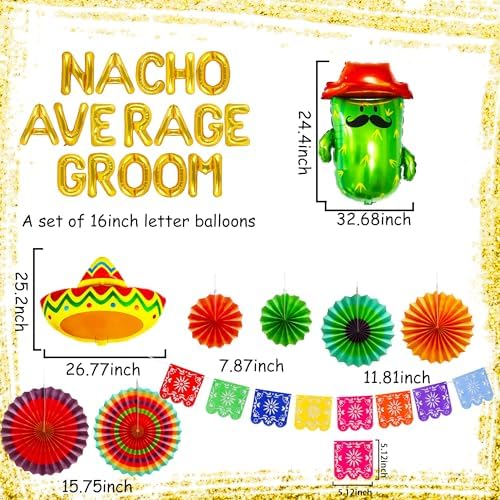 JeVenis Nacho Groom Balloons Decorations