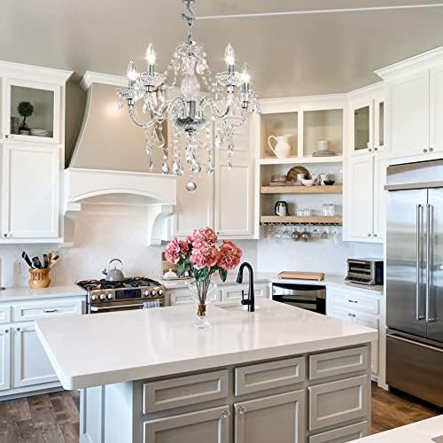5 Light Crystal Hanging Pendant Light Chandelier