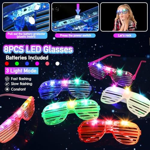 266PCS Glow in the Dark Party Supplies for Kids Adults