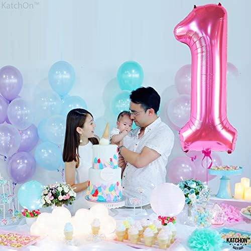 Hot Pink 1 Balloon for First Birthday - 40 Inch Pack of 2