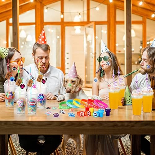 Gejoy 178 Pcs Dog Paw Party Favors Set