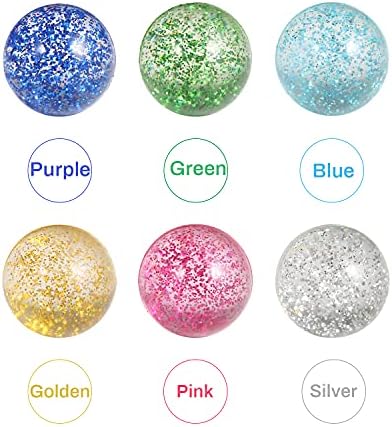Pllieay 24pcs Glitter Bouncy Balls for Kids