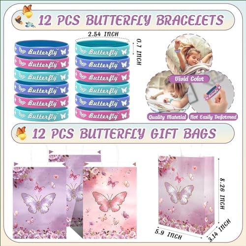 144 Pcs Butterfly Party Favors Set for Kids