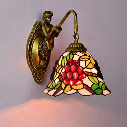 Classic Black Bottom Grape Wall Lamp Tiffany Style