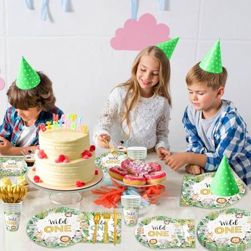Jungle Safari Baby Shower Tableware Set for 24 Guests