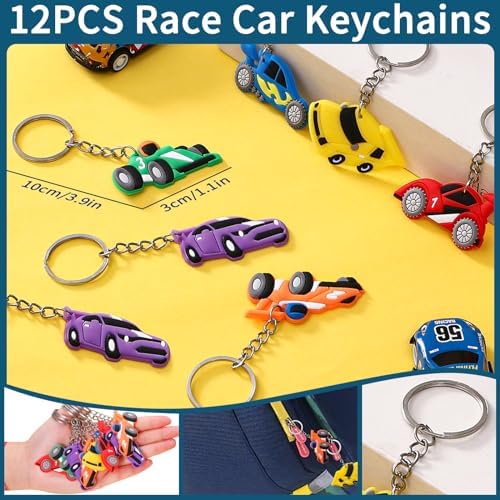 Winrayk Race Car Party Favors with Drawstring Bags and Glow Stickers