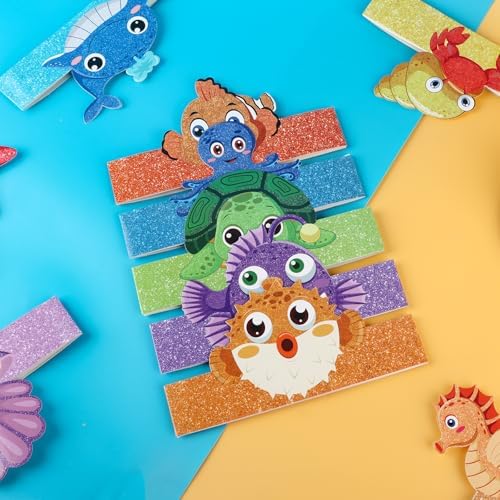 Hooqict 36 Pack Ocean Animal Party Hats for Kids