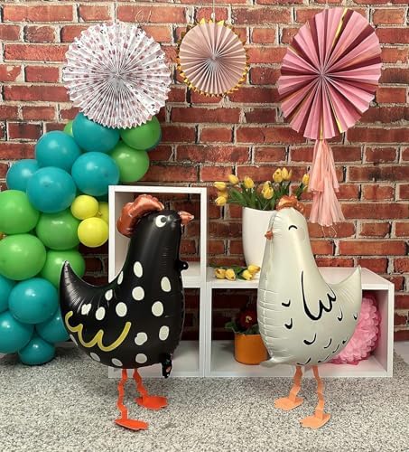 Wstewoo Walking Chicken Balloons Pack of 4