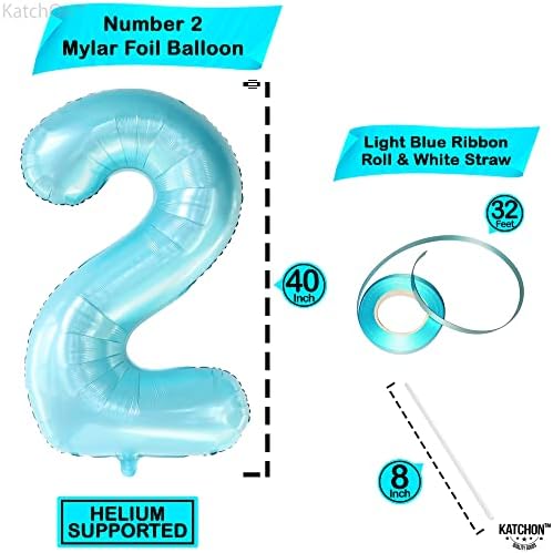 KatchOn Light Blue 2 Balloon - Pack of 3