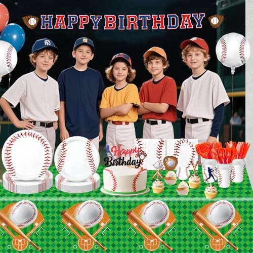 140 PCS Baseball Birthday Party Decorations Set