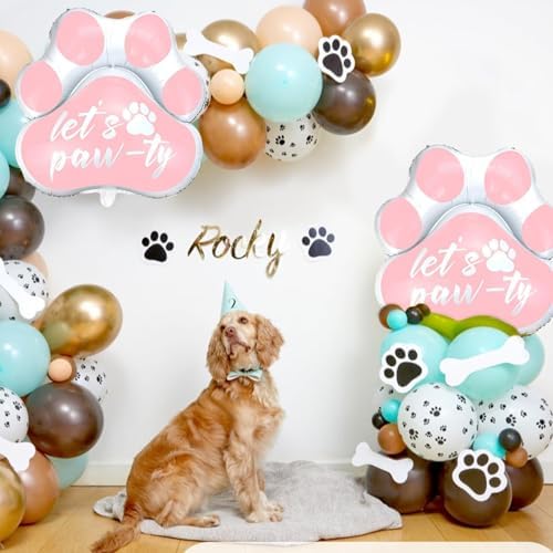 APUXXJUPA Paw Print Balloons 28x26in Dog Party Supplies