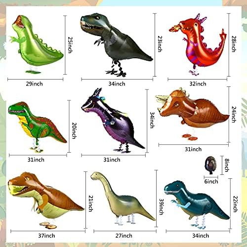Kesoto Dinosaur Balloons 9 Pack Party Favor