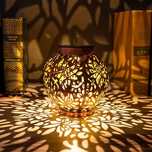 JOIEDOMI 2 Pack Solar Hanging Lanterns for Outdoor Use