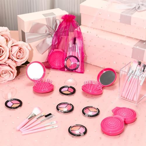 12 Sets Kids Spa Party Supplies for Girls Rose Red