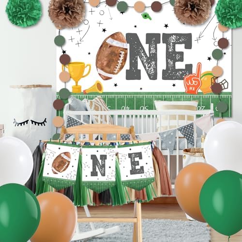 Football 1st Birthday Banner Decorations Set