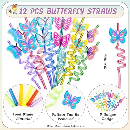 144 Pcs Butterfly Party Favors Set for Kids
