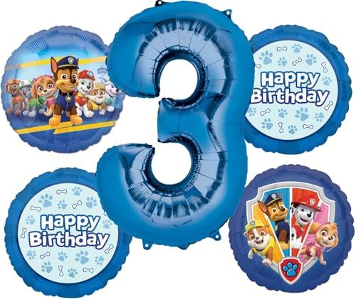 Anagram 3rd Birthday Balloons with Number 3 and Characters