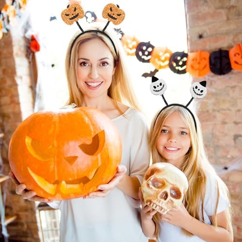 Aodaer 9 Pack Halloween Glitter Headbands Set