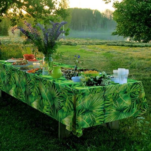 4 Pcs Hawaiian Luau Tablecloths 86 x 51 Inch
