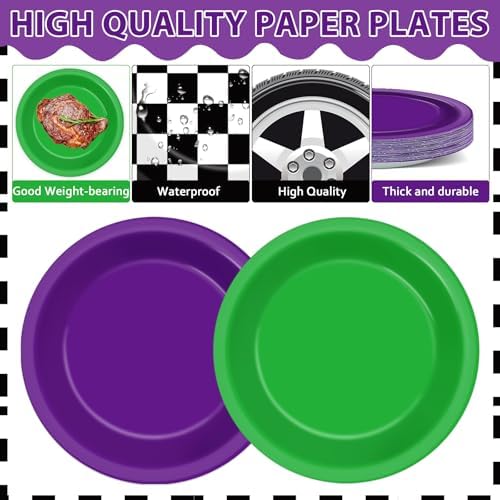 60Pcs Monster Truck Party Plates for Kids