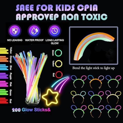 272 pcs Glow Party Supplies Set with LED Glasses
