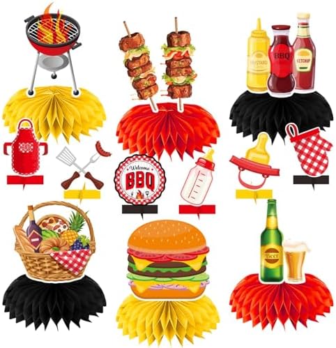 BBQ Party Decorations 12 Pcs Centerpieces