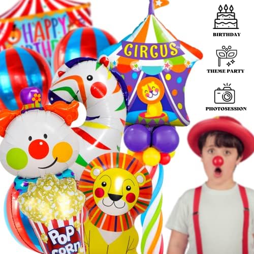 BOGAZNET 9PCS Carnival Foil Balloons Party Decorations