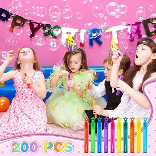 SpringFlower 200 Piece Mini Bubble Wands Party Favors
