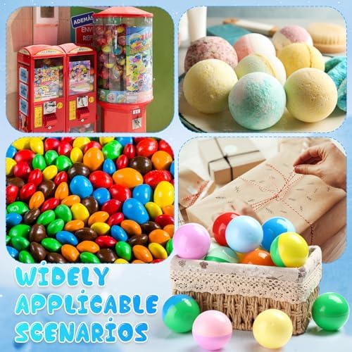 120 Pcs 2 Inch Colored Gumball Machine Capsules