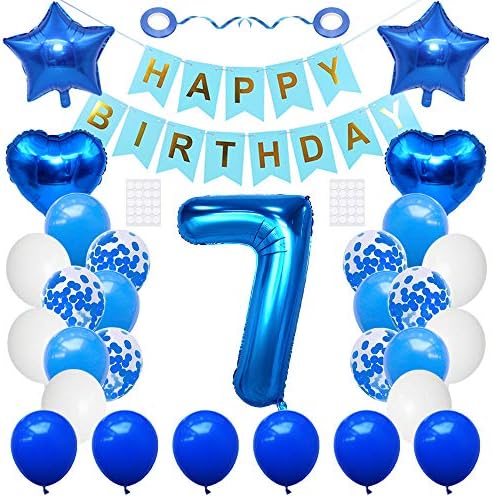 Huture 7th Birthday Balloon Decor Kit